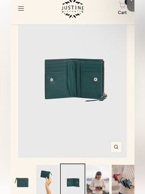 Justine Leconte SOLD OUT ONLINE Teal Leather Zip Wallet